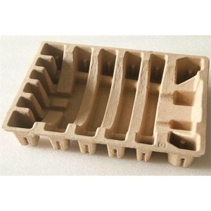 Dry pressing paper pulp tray